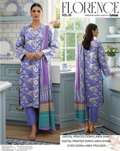 Collection de vêtements d'hiver 2026, costumes Shalwar Kameez pour femmes en lin imprimé numérique de très haute qualité à prix avantageux - Product Image 3
