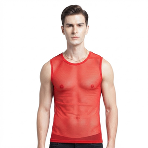 Camiseta de tirantes de malla personalizada al por mayor para hombre, de alta calidad, sin mangas, de secado rápido, transpirable, para gimnasio, baloncesto y entrenamiento. - Product Image 1