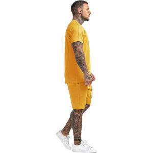 Conjuntos de Verano para Hombre, 100% Algodón, Conjuntos de 2 Piezas, Conjuntos Deportivos de Verano a la Moda al por Mayor, Camiseta y Pantalones Cortos Casuales con OEM - Product Image 6
