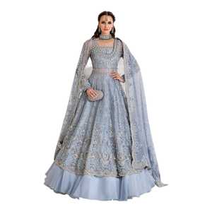 Bridal Wedding Pakistani Semi <b>Dresses</b> LehengaCholi for Women in Lavisa Style with Chunni - Product Image 1
