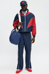 HUM Herren Farbblock-Racerjacke mit Reißverschluss Stehkragen Sportlicher Stil Atmungsaktives Polyester Frühlingsbekleidung - Product Image 2