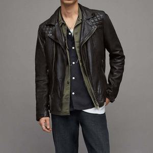 Chaqueta Bomber de Lona y Cuero para Hombre, Cuello Alto, Logotipo Frontal, Impermeable, Transpirable, Moderna, Informal, para Citas, Ropa Urbana - Product Image 2