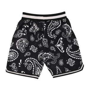 Pantalones Cortos de Baloncesto para Hombre Nesta Sports, Personalizados, Transpirables, de Malla, con Estampado Paisley, de Alta Calidad, con Bolsillos - Product Image 2