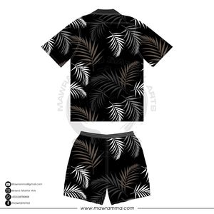 Ensemble chemise hawaïenne et short de plage pour homme grande taille, imprimé par sublimation, motif cocotier, manches courtes, décontracté, coupe oversize - Product Image 6