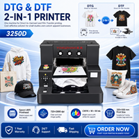Impresora DTF DTG 3250D Pro A3 XP600 32x50cm, Máquina de Impresión Directa a Prenda, Plataforma de Vacío, Tinta Blanca