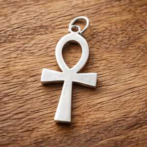Pendentif Croix Ankh Égyptienne en Argent Sterling 925, Breloque Religieuse, Bijou Unisexe pour Usage Quotidien - Product Image 5