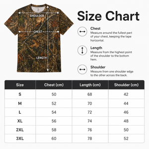 Chemise de chasse décontractée à manches longues pour homme MEGAMAPLE, imprimé bouleau, séchage rapide, vêtement d'extérieur estival en polyester avec logo brodé sur le devant - Product Image 4
