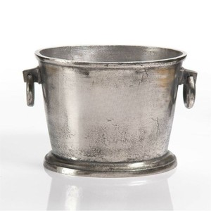 Custom Aluminum Silver Wine Cooler Bucket Heavy Duty <b>Ice</b> Chiller With <b>Ring</b> Handles For Wedding Party Bar Club Hospitality Decor - Product Image 1