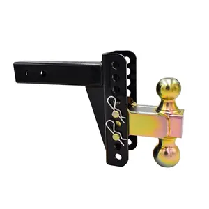 YH2285 2-inch adjustable trailer hitch double ball drop receiver hitch adjustable trailer arm