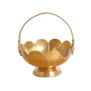 Bol et panier à fruits de style floral fini antique avec poignée Bol de luxe prêt à l'emploi pour cadeaux de mariage le plus vendu Nouveau par TCD - Product Image 1