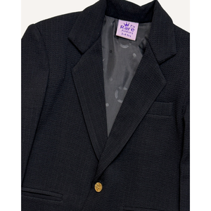 Blazer noir texturé formel pour garçons - Product Image 3