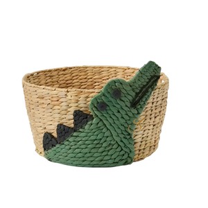 Cute Planet Shaped Rattan <b>Basket</b> <b>with</b> <b>Lid</b> Woven Decorative Toy Storage Bin Grey Space Theme Blanket Floor Hamper - Product Image 4