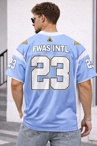Fabricant et fournisseur de maillots de football américain en polyester de haute qualité, streetwear pour hommes, style Y2K, décontracté et sportif, vente en gros sur mesure - Product Image 3