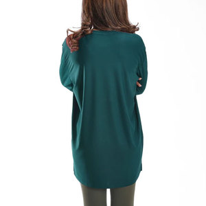 Wholesale Custom Yoga Wear Quick Dry Stretchable Loose Design <b>Shirt</b> <b>Women's</b> Comfortable Personalized Longline <b>Long</b> Sleeve <b>Shirt</b> - Product Image 2