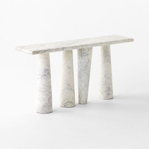 LINEA Metal <b>Console</b> <b>table</b> with white marble Top luxury Wooden White frame <b>console</b> <b>table</b> for living room - Product Image 3