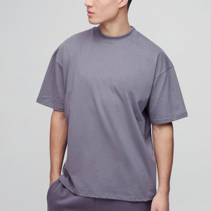 T-shirt homme coupe ample respirant et écologique, nouveau style 2026, col rond de haute qualité, logo personnalisé sérigraphié, couleur personnalisable - Product Image 6