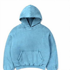 Hoodie Premium Automne en Coton Uni avec Logo Frontal, Molleton Doux Brossé, Coupe Décontractée, Poignets Côtelés, Coupe Oversize Classique - Product Image 1