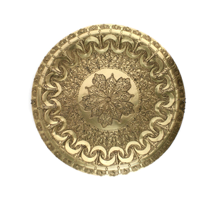 Homemade <b>Moroccan</b> Brass Tray Handcrafted Traditional Artisanal Home <b>Decor</b> Kitchenware Decorative Metalware Unique Gift Idea - Product Image 4
