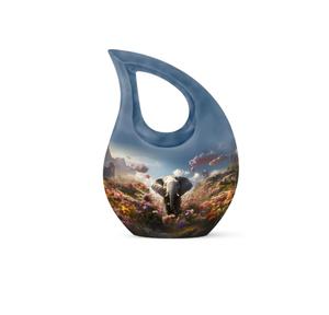 โกศรูปหยดน้ำสีดำทำจากอะลูมิเนียมขนาดใหญ่สำหรับเก็บอัฐิของผู้ใหญ่ โกศสำหรับบรรจุอัฐิของมนุษย์สำหรับงานศพและงานรำลึกสำหรับผู้ชาย - Product Image 6