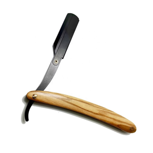 Professional Stainless Steel Cut Throat Razor Set Leaf Handle Barber <b>Shaving</b> <b>Kit</b> Custom Color OEM for Men - Product Image 1