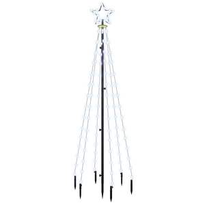 Árbol de Navidad Blanco Frío de 6 pies con 108 LED para Decoraciones Festivas - Product Image 2