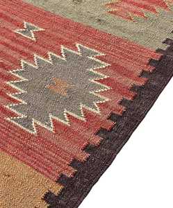 Tapis Kilim en jute et laine tissés à la main, sur mesure, pour l'entrée, le salon, la chambre et le bureau - Product Image 5