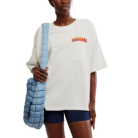 Camisetas de Moda Urbana para Mujer al por Mayor, de Primera Calidad, Personalizadas con Logotipo Impreso, Apliques Bordados, 100% Algodón Ecológico