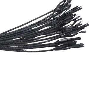 <b>Leather</b> <b>Flogger</b> With Braided Handle And Metal Chain Attachment Black Straps - Product Image 5