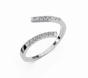 Elegante Anillo de Diamantes Divididos Elaborado en Oro de 9kt, 14kt o 18kt Disponible en Oro Amarillo, Oro Rosa o Oro Blanco con un Peso Total de 0.159 Quilates - Product Image 5