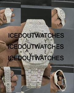 Relojes de Diseño con Moissanita VVS de Alta Calidad para Hombre y Mujer, Relojes Automáticos Mecánicos Estilo Hip Hop, Relojes de Lujo con Incrustaciones de Diamantes - Product Image 1