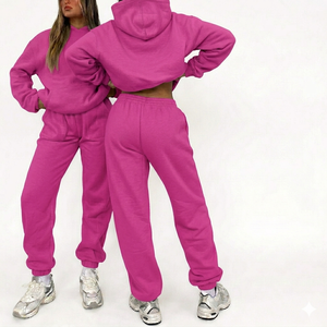 New Design Girls Cozy Hoodie and Trouser <b>Set</b> Soft Fabric Warm Tracksuit Comfortable Breathable Stylish Loungewear for Winter - Product Image 1