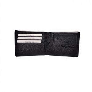 BSGI Men's Genuine Leather Short <b>Wallet</b> Fashion <b>Waterproof</b> 100% Sweat Absorbent Very Durable Open Closure Letter Embroidery - Product Image 2