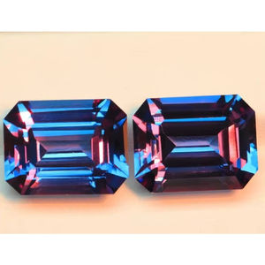 Alexandrite synthétique facettée de laboratoire 16x12mm - Gemmes d'Alexandrite à changement de couleur - Pierre synthétique de haute qualité de grande taille - Product Image 1