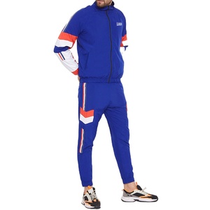 Custom Logo Men's Zipper Sweat Shirt Ribbing on cuffs and hem With Matching Track Pants Sweat Suits Set - Product Image 1
