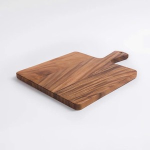 Planche à découper ronde en bois naturel avec longue poignée, planche à découper de cuisine durable, accessoire de préparation alimentaire - Product Image 3