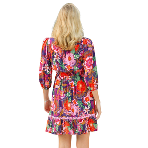 Vestido mini estampado para mujer, vestido de moda de manga larga - Product Image 4