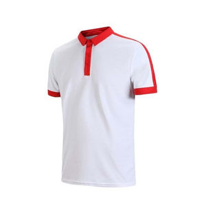 Camisa de Hombre de Primera Calidad, Blanca y Roja, de Manga Corta, con Cierre, 100% Algodón Tejido, de Secado Rápido, Formal, Regular, 200g - Product Image 3