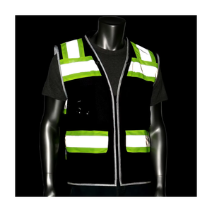 Gilet de sécurité haute visibilité pour hommes avec bandes réfléchissantes et poches, uniforme de travail - Product Image 2