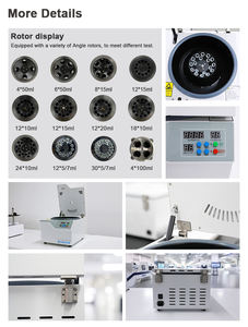 BIOBASE Laatste Tafelmodel Laagtoerige <span class=keywords><strong>Centrifuge</strong></span> Met Diverse Hoekrotoren Microprocessorbesturing voor Laboratorium - Product Image 6