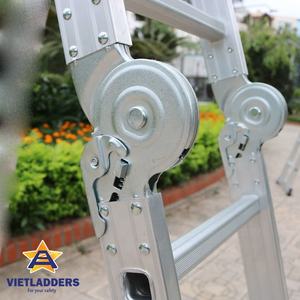 Échelle escamotable pliante à 8 marches en aluminium double face moderne de haute qualité 6 m durable avec 1 an de garantie NVLG-310 - Product Image 1