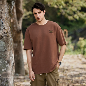 เสื้อยืดโอเวอร์ไซส์ผู้ชายผ้าฝ้าย 100% เนื้อหนา คุณภาพสูง สไตล์สปอร์ต สตรีทแวร์ ชุดออกกำลังกาย พร้อมคุณสมบัติป้องกันขนร่วงและระบายอากาศได้ดี - Product Image 2