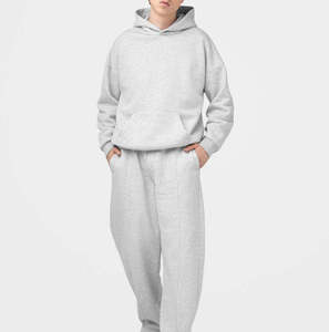 Men Sports Tracksuit Cotton Hoodie Sweatshirt and Jogger <b>Pants</b> Casual Streetwear Athletic Clothing Set - Product Image 1