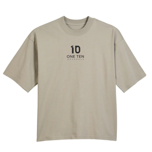 เสื้อยืดโอเวอร์ไซส์ทรงบ็อกซี่ สีเนื้อ ผ้าฝ้ายพรีเมียม ทรงหลวม แขนสั้น สไตล์ลำลอง สตรีทแวร์ เสื้อเปล่า รับสกรีนลาย - Product Image 1