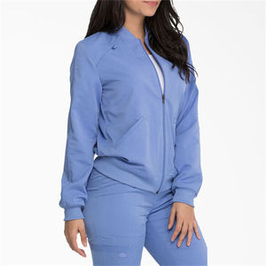 Women's Blue <b>Scrub</b> <b>Set</b> Long Sleeve Cotton Polyester Woven Hospital Uniforms for Medical Use - Product Image 2