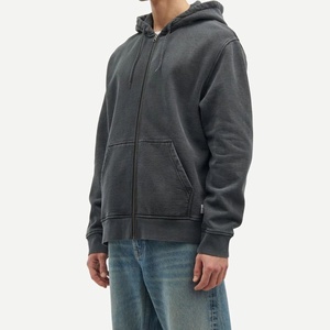 Sweat à capuche délavé à l'acide 2026, streetwear personnalisé OEM, coupe classique, 100% coton molletonné, étiquette privée sur le devant, faible MOQ, livraison rapide - Product Image 3