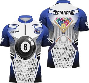 Maillot de billard personnalisé à demi-zip pour l'équipe de pool, snooker et 8 ball - Product Image 2