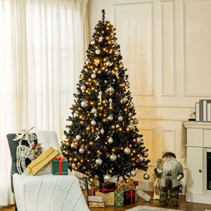 Albero di Natale Pre-Illuminato da 2,3 m con 500 Luci LED Calde, Albero Artificiale Realistico con Rami Innevati per Decorazioni Natalizie - Product Image 2
