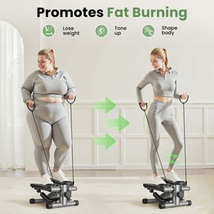 Mini Stepper Portatile per Allenamento Completo del Corpo con Bande di Resistenza, Pedale Regolabile per Esercizi Fitness - Product Image 6