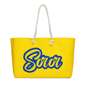 Sigma Gamma Rho Weekender <b>Bag</b> SGRHO Soror Pretty Poodles Yellow Travel Tote <b>Large</b> Capacity Overnight Gift <b>Beach</b> <b>Bag</b> Custom - Product Image 1