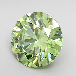 Diamant rond vert de 2 carats, coupe exquise, rare, de couleur fantaisie, brillant, diamant non monté pour une œuvre maîtresse de joaillerie de luxe sur mesure - Product Image 2